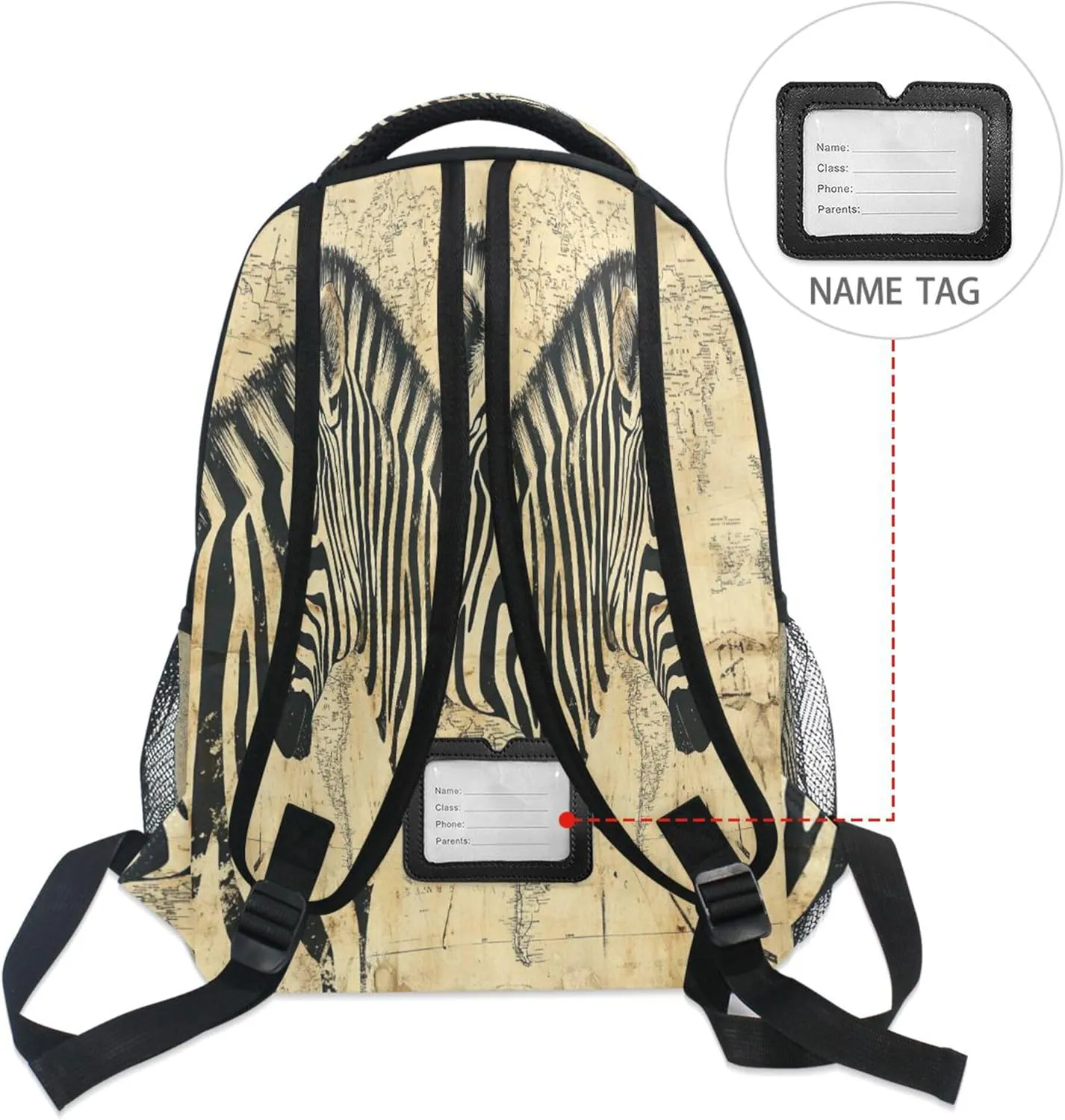 KLL Backpack for Men Women Waterproof Carry On Backpacks with Chest Strap Gift Men & Women Boho Vintage Simplified Stripes