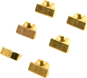 Kluson USA Saddle Set Of 6 For Nonwired ABR-1 Tune-O-Matic Bridges Unplated Brass