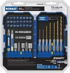 Kobalt 350030 50 pc. Drill and Driver Set