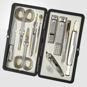 Korean Nail Clipper! World No. 1. Three Seven (777) Premium Quality Gift Travel Manicure Grooming Kit Nail Clipper Set (10 PCs, 2100BC), Made in Korea, Since 1975