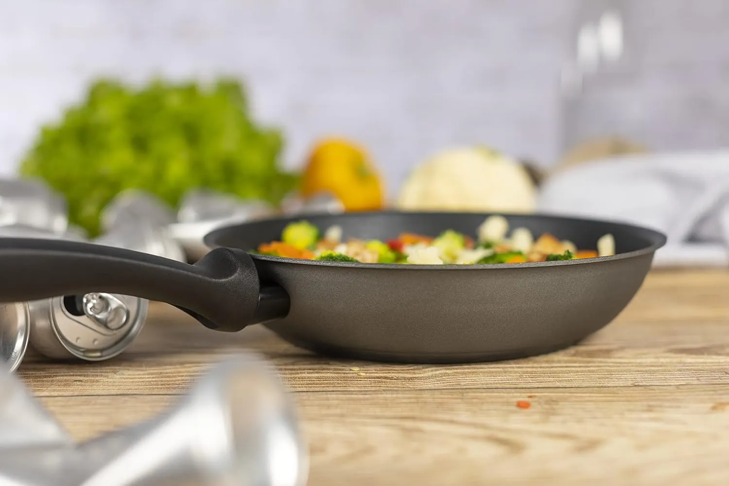 Kuhn Rikon New Life Re-Cycled Aluminium Non-Stick Induction Frying Pan, 8 inch/20 cm, Black