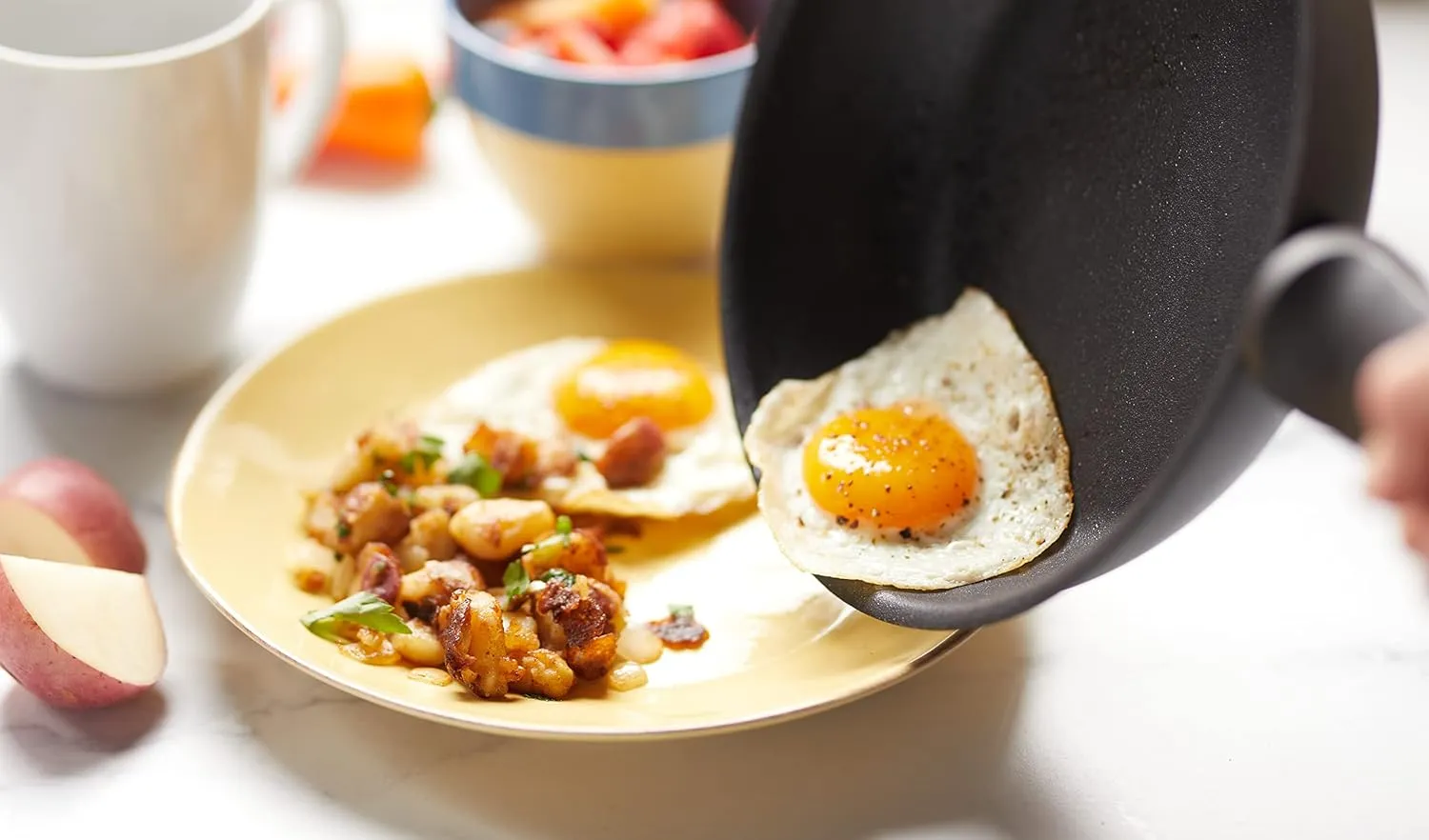 Kuhn Rikon New Life Re-Cycled Aluminium Non-Stick Induction Frying Pan, 8 inch/20 cm, Black