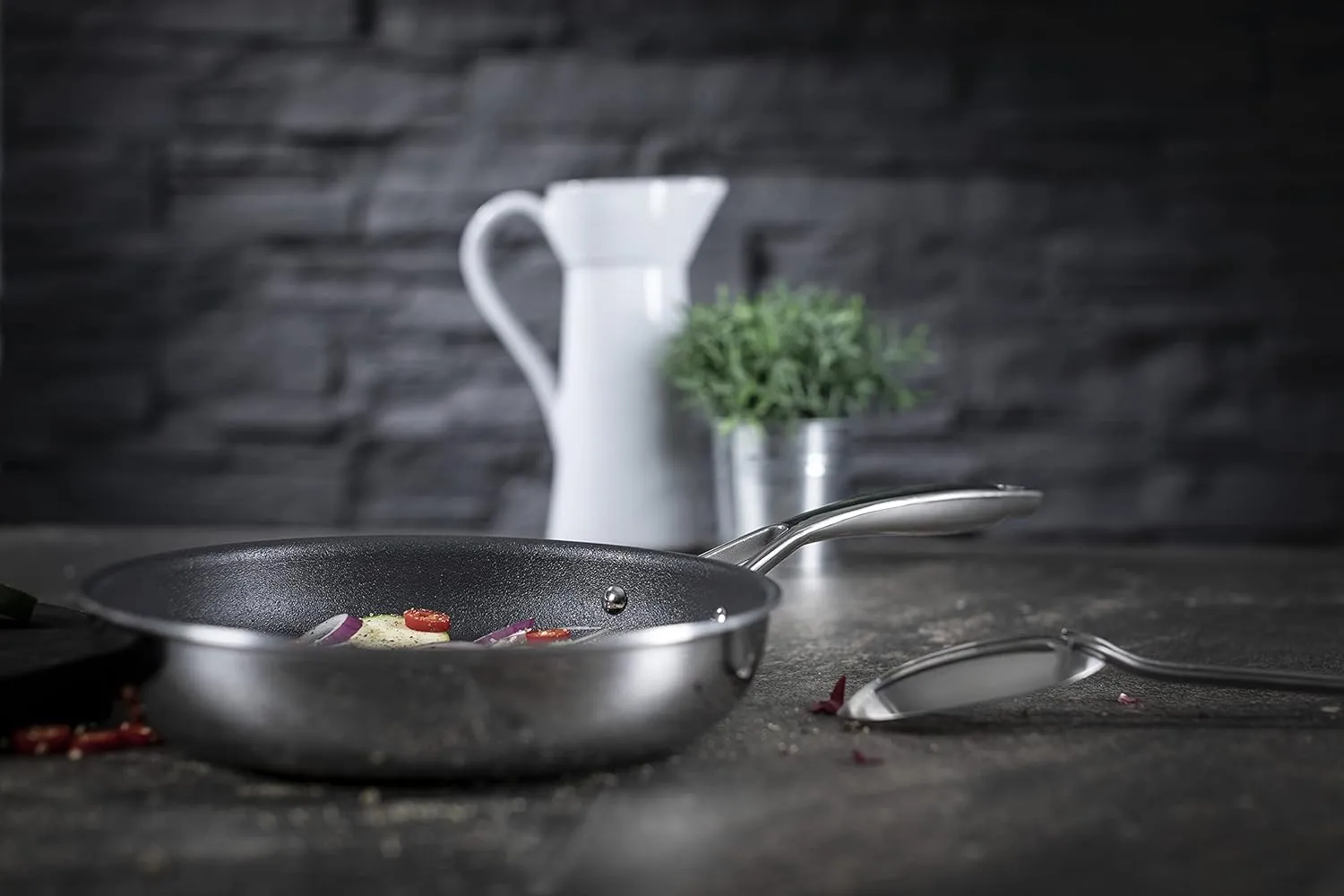 Kuhn Rikon Peak Oven-Safe Non-Stick Induction Frying Pan, 12 inch/30 cm, Silver