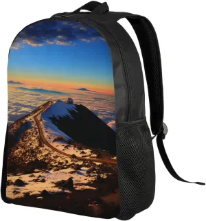 Laptop Backpack Carry On Travel Backpack Mauna Kea Summit Sunset Computer Bag Casual Daypack for Men Women