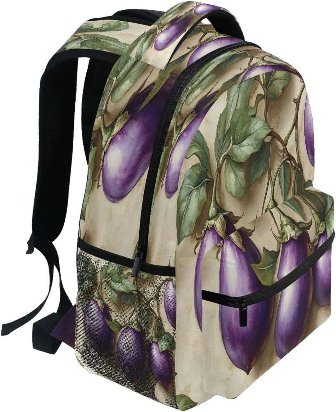 Laptop Backpack for Teenager Waterproof Backpack With Water Bottle Pocket with Chest Strap Gift Men & Women Eggplant Danish Style