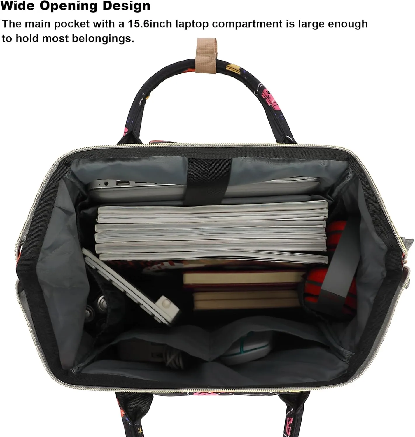 Laptop Backpack for Women Men, 15.6 inch College School Backpack Bookbag for Work/School/Travel/Business (Cat)