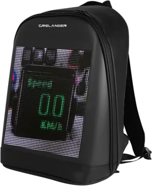 Laptop Backpack, Smart LED Dynamic Backpack Waterproof Backpack Luggage Bag Cycling Travel Daypack Rucksack Personalized Gifts for Men Women (Black)