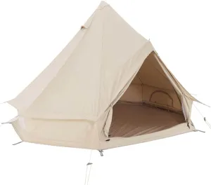 Large Camping Tent Bell Tent with Stove Hole Cotton Canvas Tents Yurt Tent 4 Season Indian Tent for Family Camping Outdoor Hunting Big Family Shelter