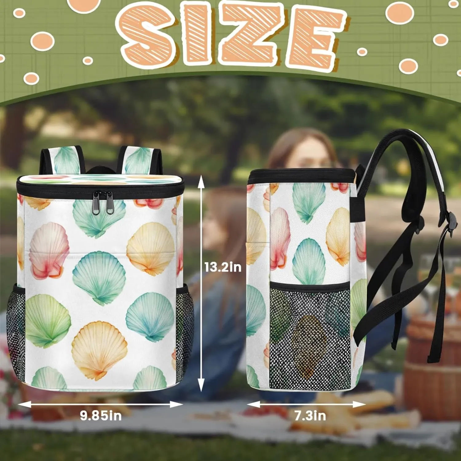 Large Insulated Cooler Backpack, Leak Proof Backpack 30 Cans, Cooler Bag for 12h Hot/Cold Retention