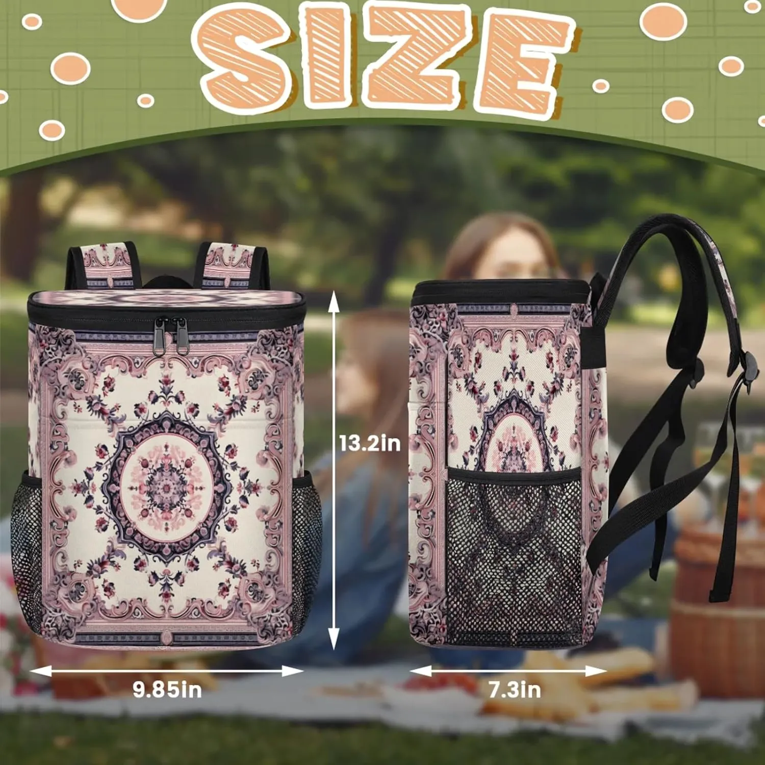 Large Insulated Cooler Backpack, Leak Proof Backpack 30 Cans, Cooler Bag for 12h Hot/Cold Retention