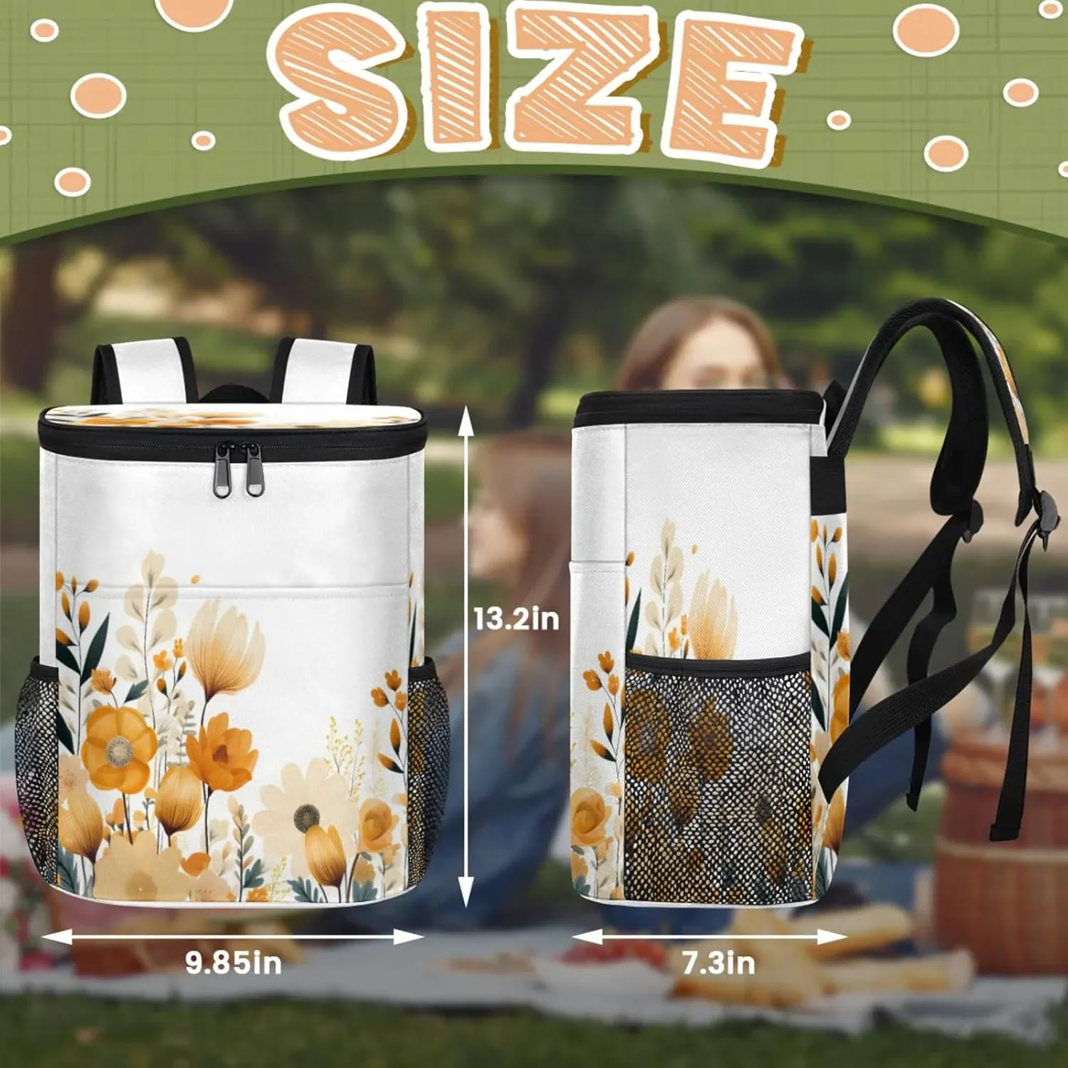 Large Insulated Cooler Backpack, Leak Proof Backpack 30 Cans, Cooler Bag for 12h Hot/Cold Retention