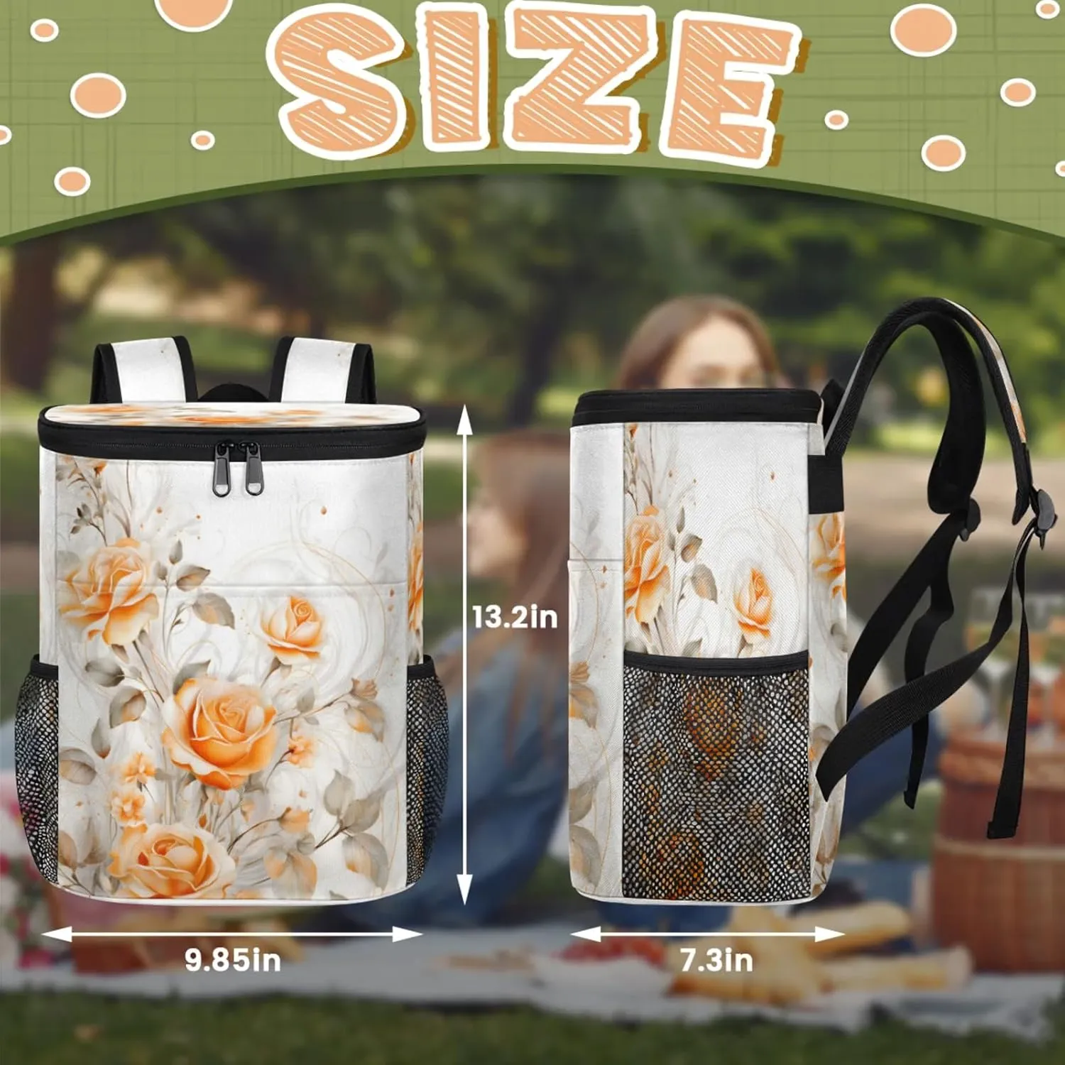 Large Insulated Cooler Backpack, Leak Proof Backpack 30 Cans, Cooler Bag for 12h Hot/Cold Retention
