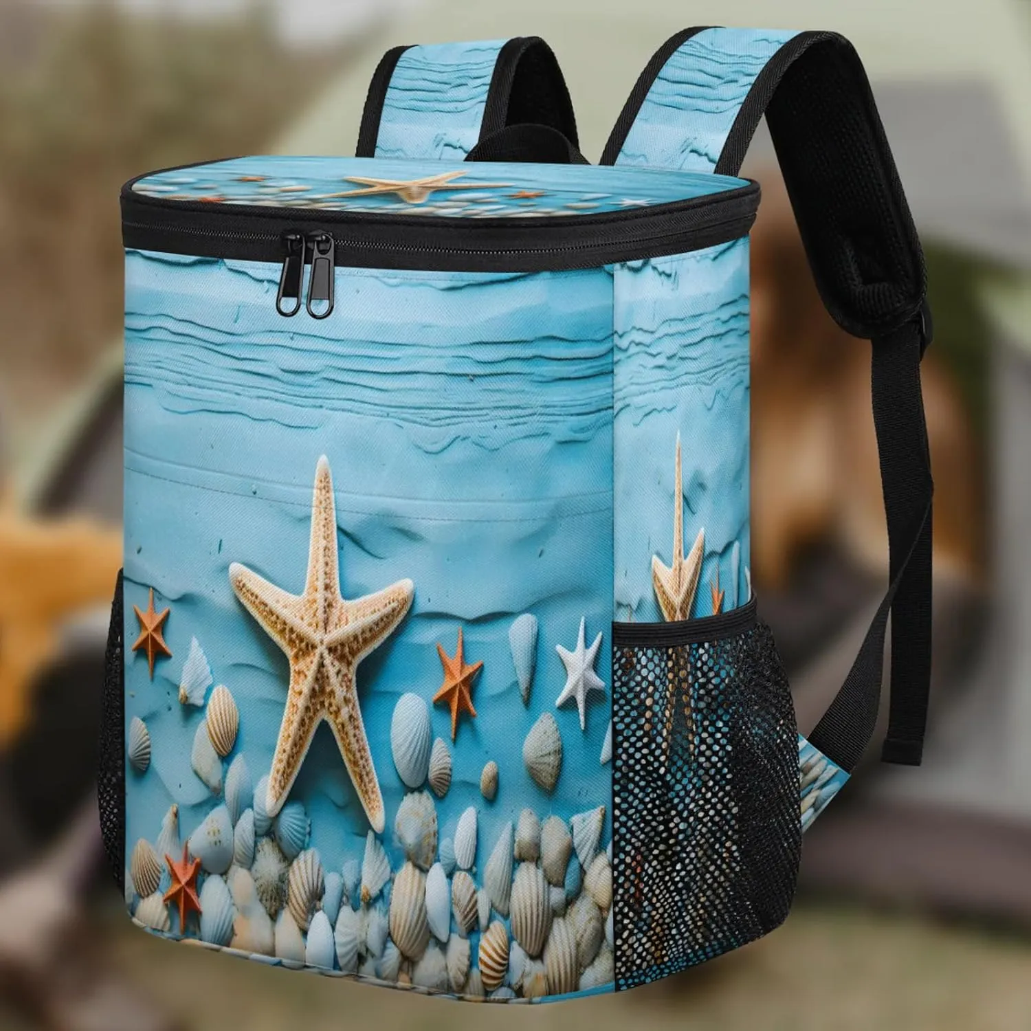 Large Insulated Cooler Backpack, Leak Proof Backpack 30 Cans, Cooler Bag for 12h Hot/Cold Retention