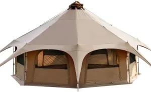 Large Space Pyramid Tipi Tent Ultralight Family Camping Tent Windproof Outdoor Teepee Tent for Adults 4 Person Double Layer Tents