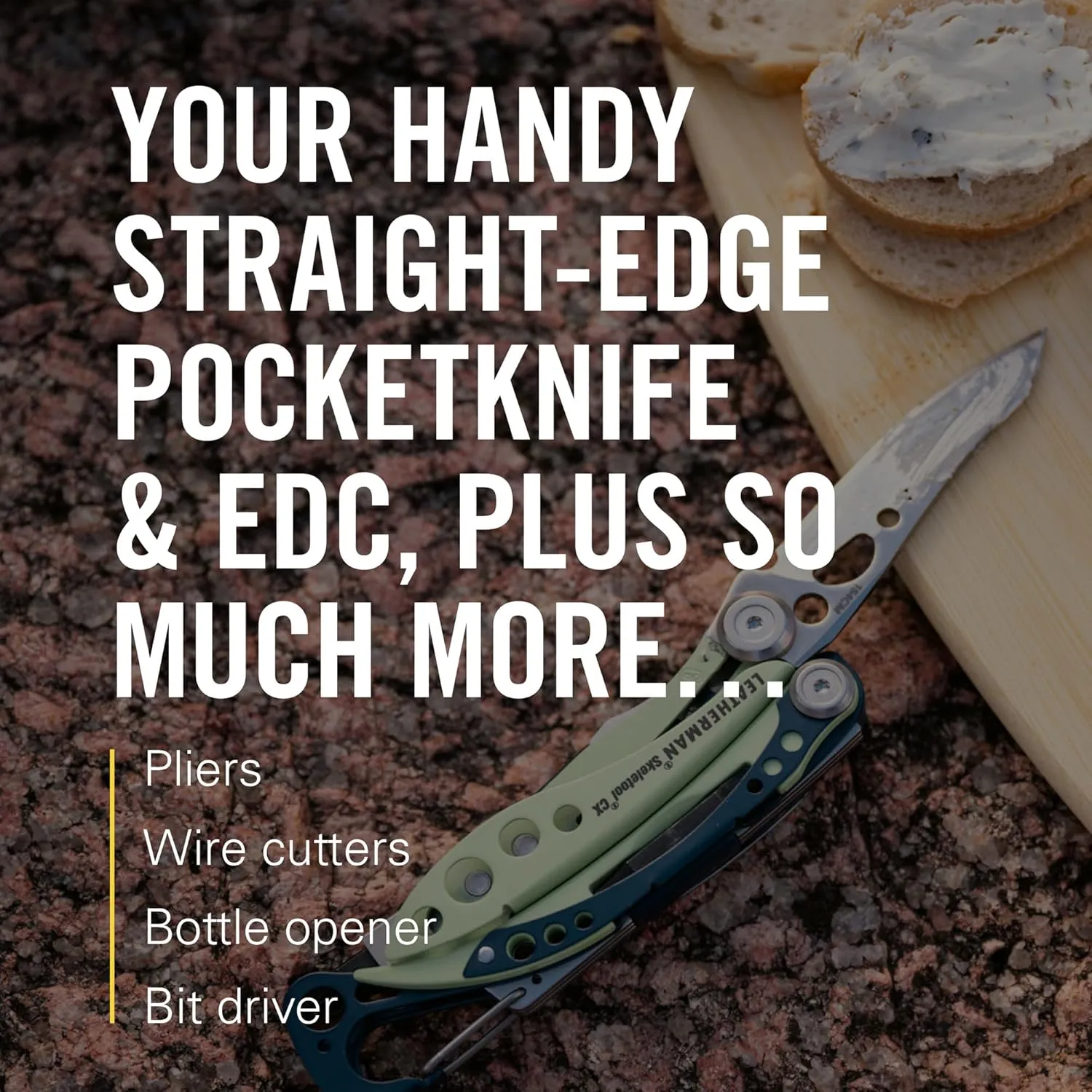 LEATHERMAN, Skeletool CX, 7-in-1 Lightweight, Minimalist Multi-Tool for Everyday Carry (EDC), Home, Garden & Outdoors, Verdant Green