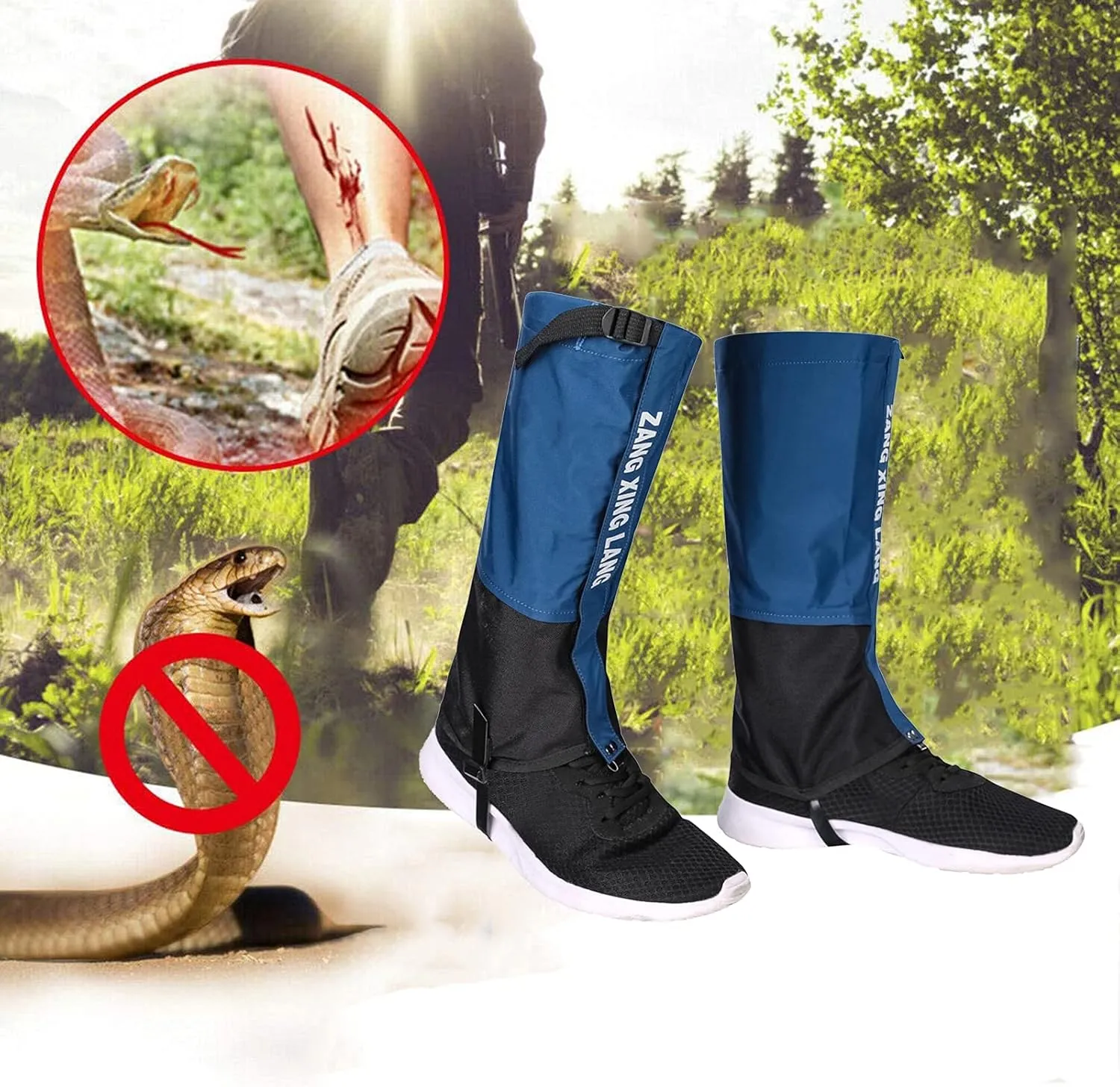 Leg Gaiters,Outdoor Gaiters,Hiking Gaiters,Adjustable Size Gaitersmultiple Sizes of Gaiters Available,Lightweight Snow Cover(1 Pair)