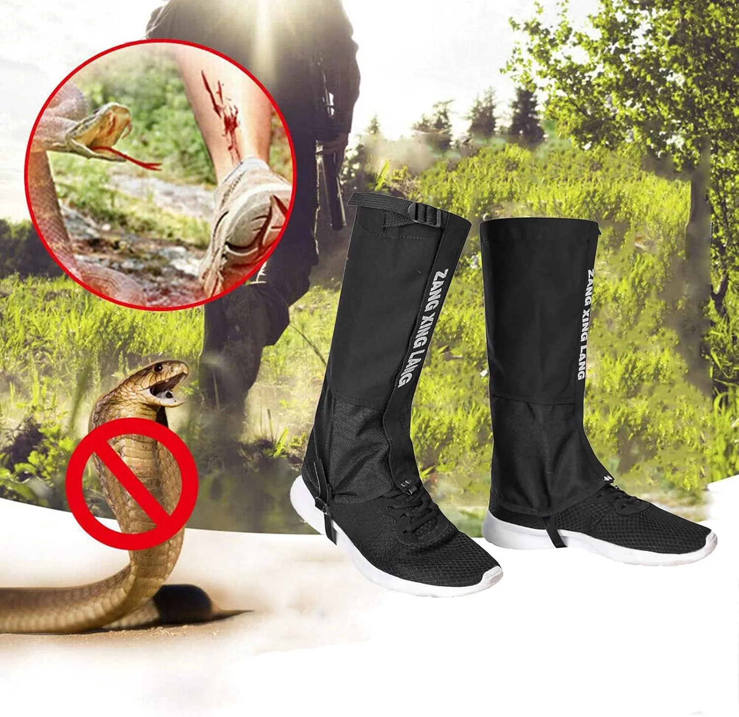 Leg Gaiters,Outdoor Gaiters,Hiking Gaiters,Adjustable Size Gaitersmultiple Sizes of Gaiters Available,Lightweight Snow Cover(1 Pair)