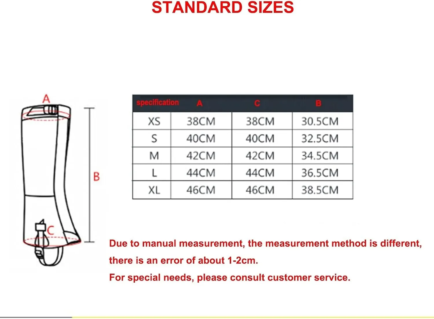 Leg Gaiters,Outdoor Gaiters,Hiking Gaiters,Adjustable Size Gaitersmultiple Sizes of Gaiters Available,Lightweight Snow Cover(1 Pair)