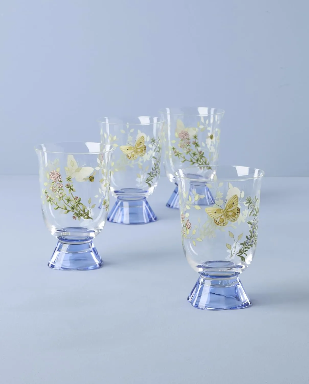 Lenox 897832 Butterfly Meadow Herbs Short Tumblers, Set Of 4