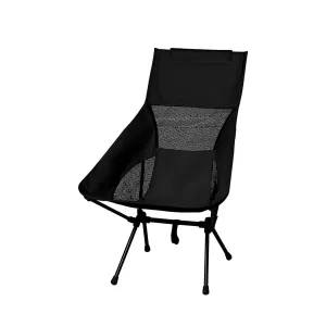 Levede Camping Chair Folding Outdoor Large Black-WA_Metro