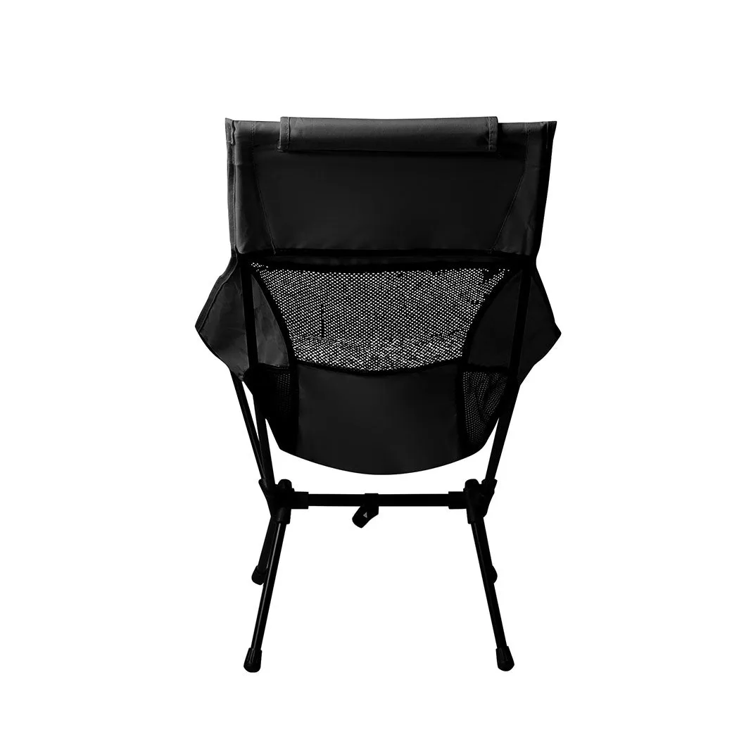 Levede Camping Chair Folding Outdoor Large Black-WA_Metro