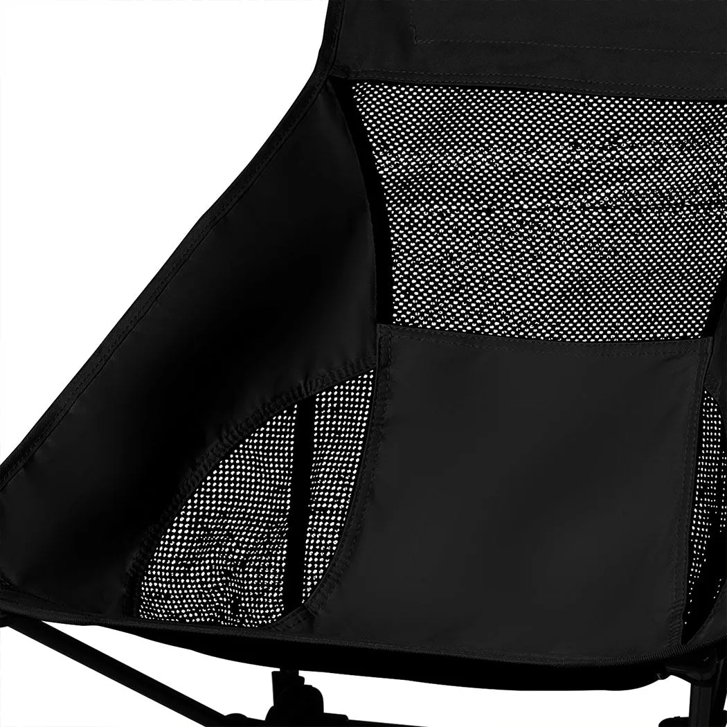 Levede Camping Chair Folding Outdoor Large Black-WA_Metro