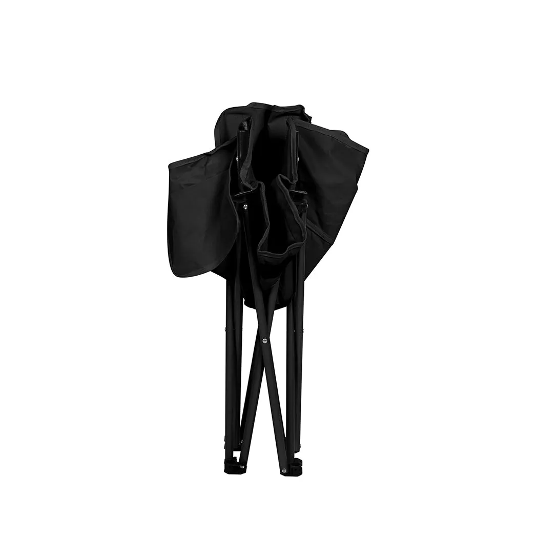 Levede Folding Camping Moon Chair Lightweight Black-VIC_Rural