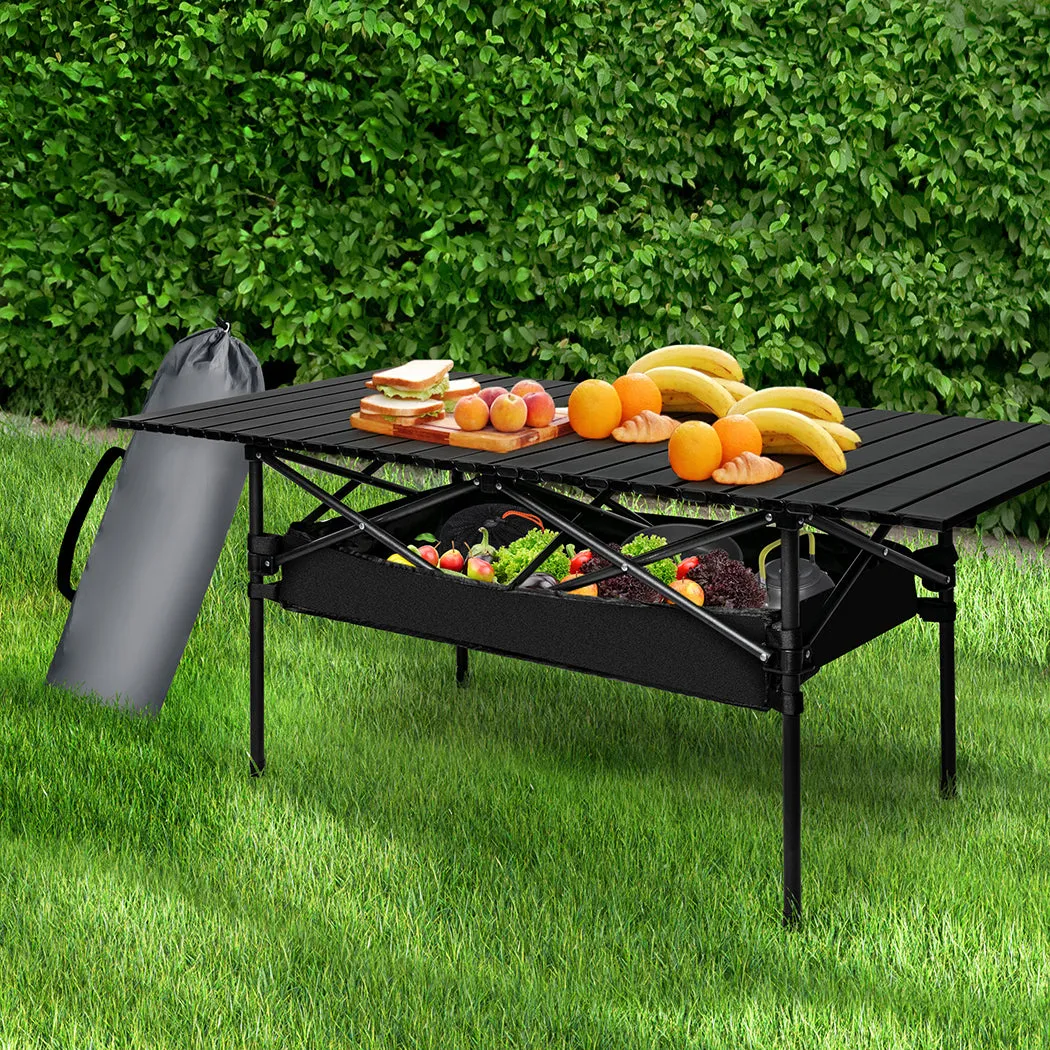 Levede Folding Camping Table Portable Black