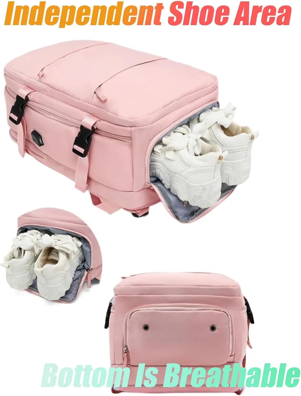 Levettevac Mochila, Levettevac Backpack, Levettebag Backpack, Levette Bag, Separate Compartment (Beige)