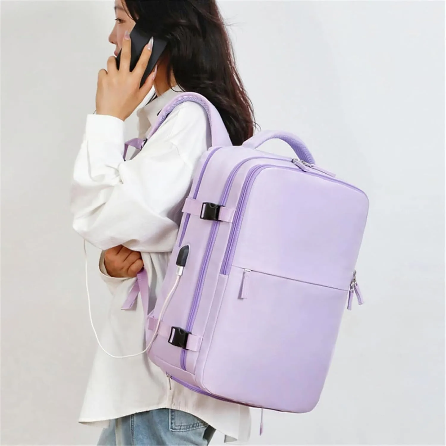 Levettevac Mochila, Levettevac Backpack, Levettebag Backpack, Levette Bag, Separate Compartment (Beige)