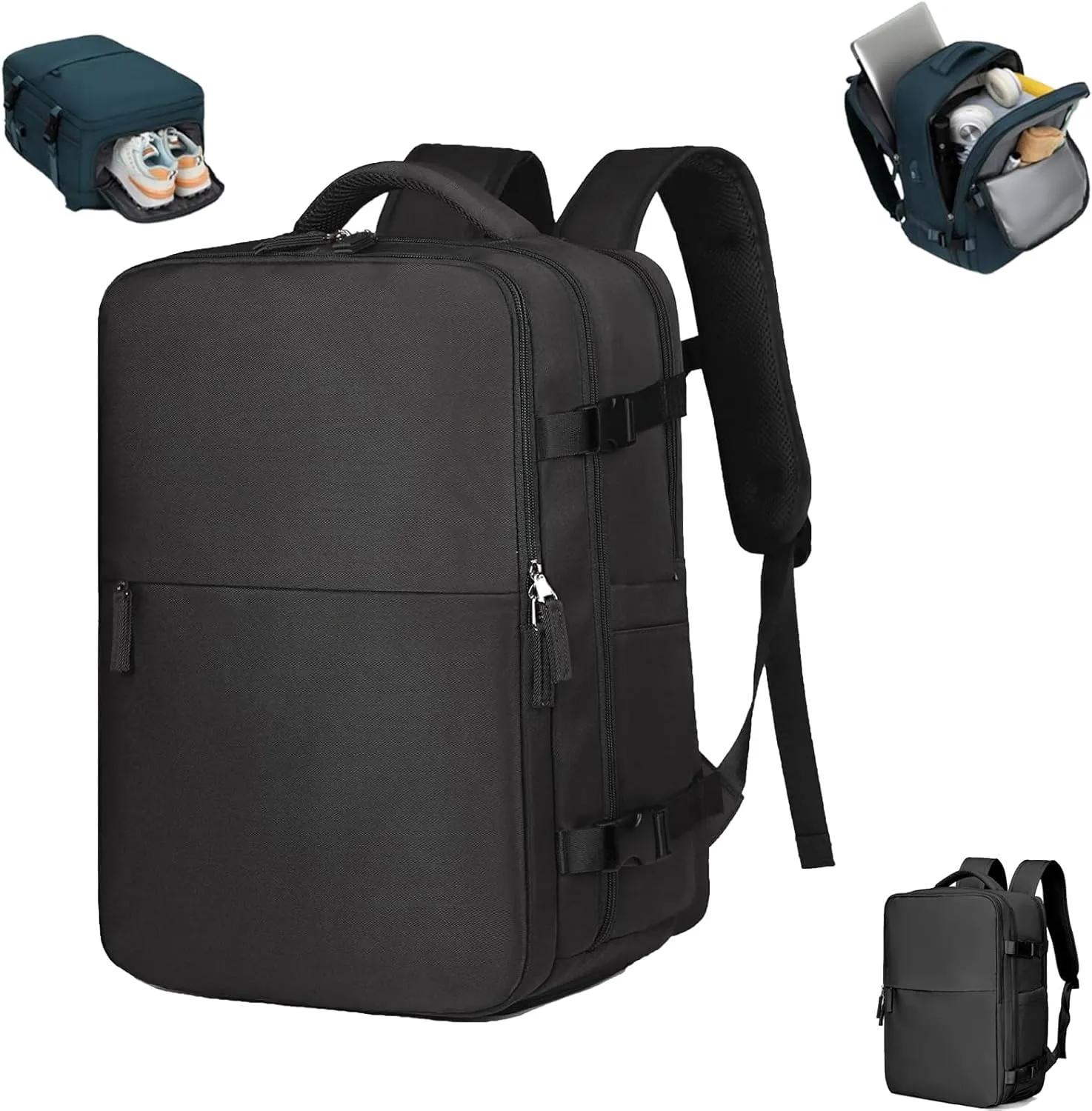 Levettevac Mochila, Levettevac Backpack, Levettebag Backpack, Levette Bag, Separate Compartment (Black)