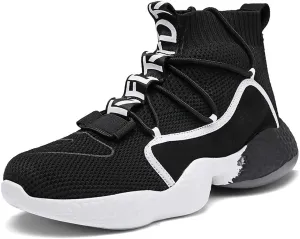 LIBINXIF Women's Men's Upper Light Breathable Fashion Non-Slip Sneakers Comfortable Walking Shoes Couple Shoes Sock Shoes Running Shoes Trainers Shoes Large Shoes