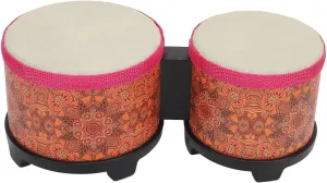 LiebeWH 5 Inch 6 Inch Bongo Drum Set Sturdy Combination Bongo Drum Hand Percussion Instrument for Professionals and Students (Orange Texture), LiebeWHrqga0uv5s8-11