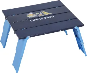 Life is Good Family Portable Outdoor Folding Table with Adjustable Height and Carry Bag for Beach, Camping, 30lb Weight Capacity, 22" x 20" x 16"