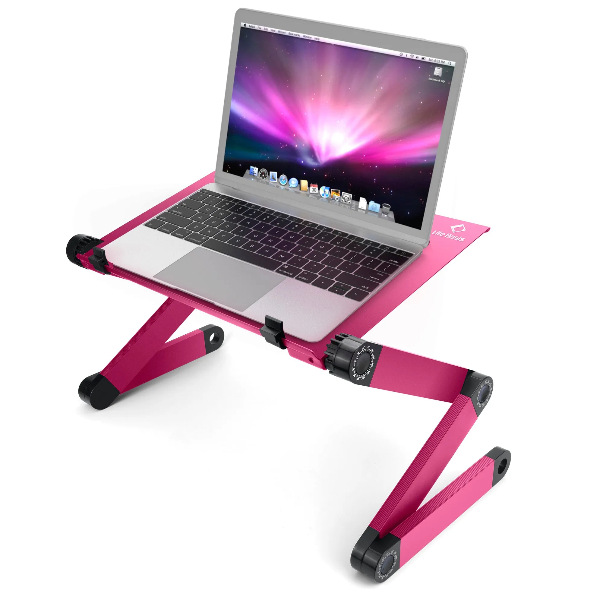 LifeBasis Portable Laptop Desk Lightweight Aluminum Folding Desk Sofa Bed Stand for Notebook MacBook