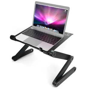 LifeBasis Portable Laptop Desk Lightweight Aluminum Folding Desk Sofa Bed Stand for Notebook MacBook