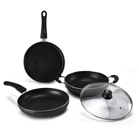 Lifelong LLCK19 Popular Non-Stick Cookware Set 3-Pieces