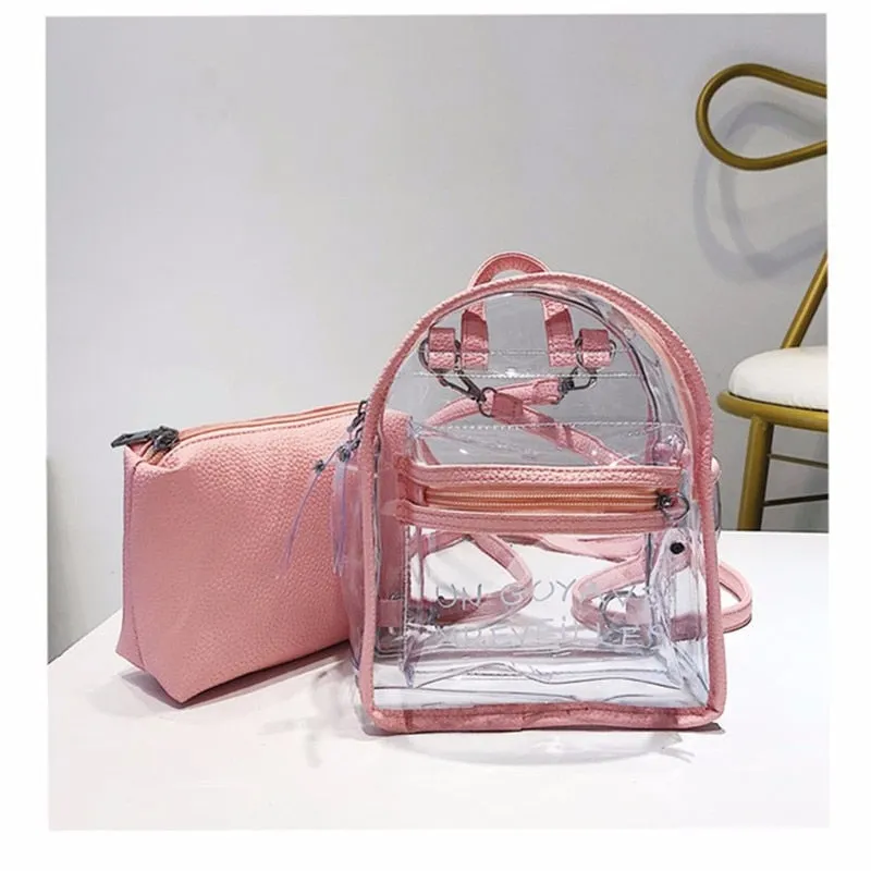 Light Pink Clear Backpack