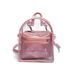 Light Pink Clear Backpack