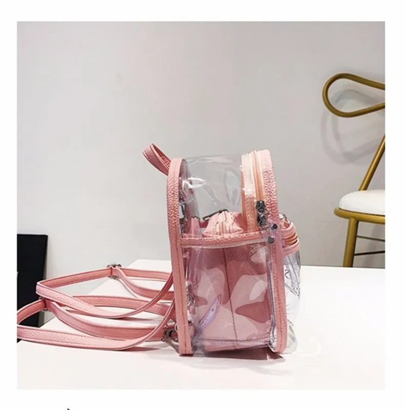 Light Pink Clear Backpack