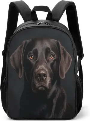 Lightweight Backpacks Cute Travel Bag Durable Black Lab Dog Printing Small Travel Backpack For Women & Men