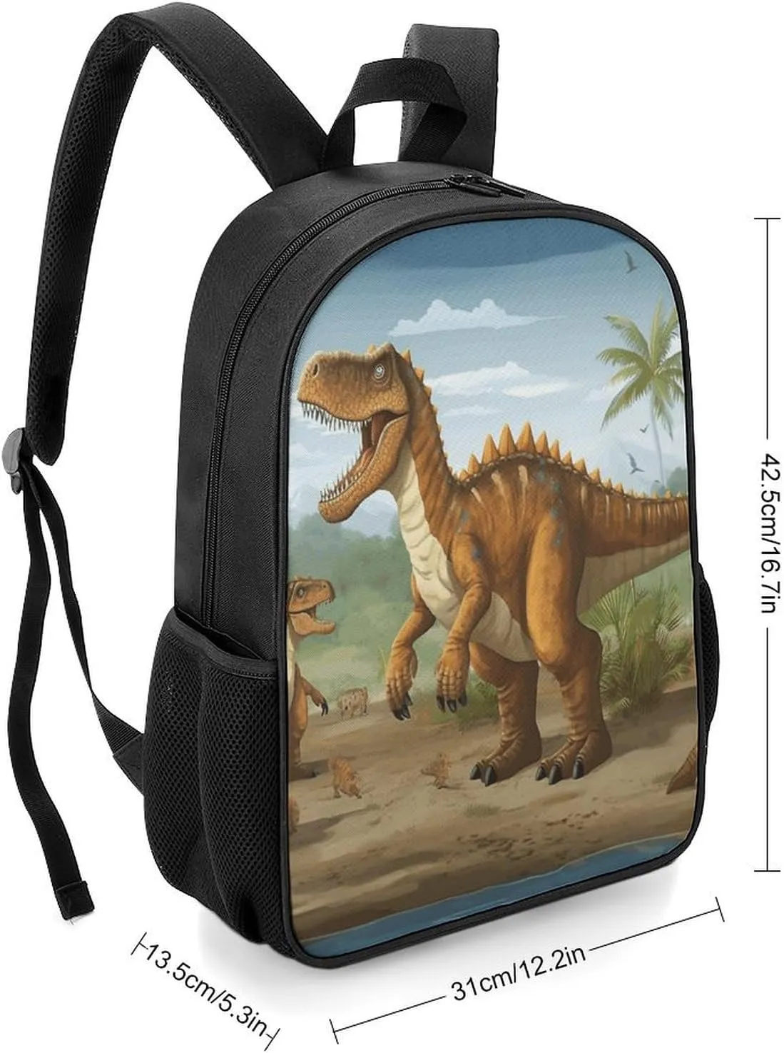 Lightweight Backpacks Cute Travel Bag Durable Period Dinosaur Printing Small Travel Backpack For Women & Men