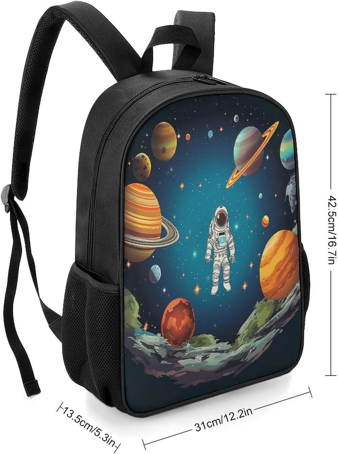 Lightweight Backpacks Cute Travel Bag Durable Rocket Astronaut Printing Small Travel Backpack For Women & Men