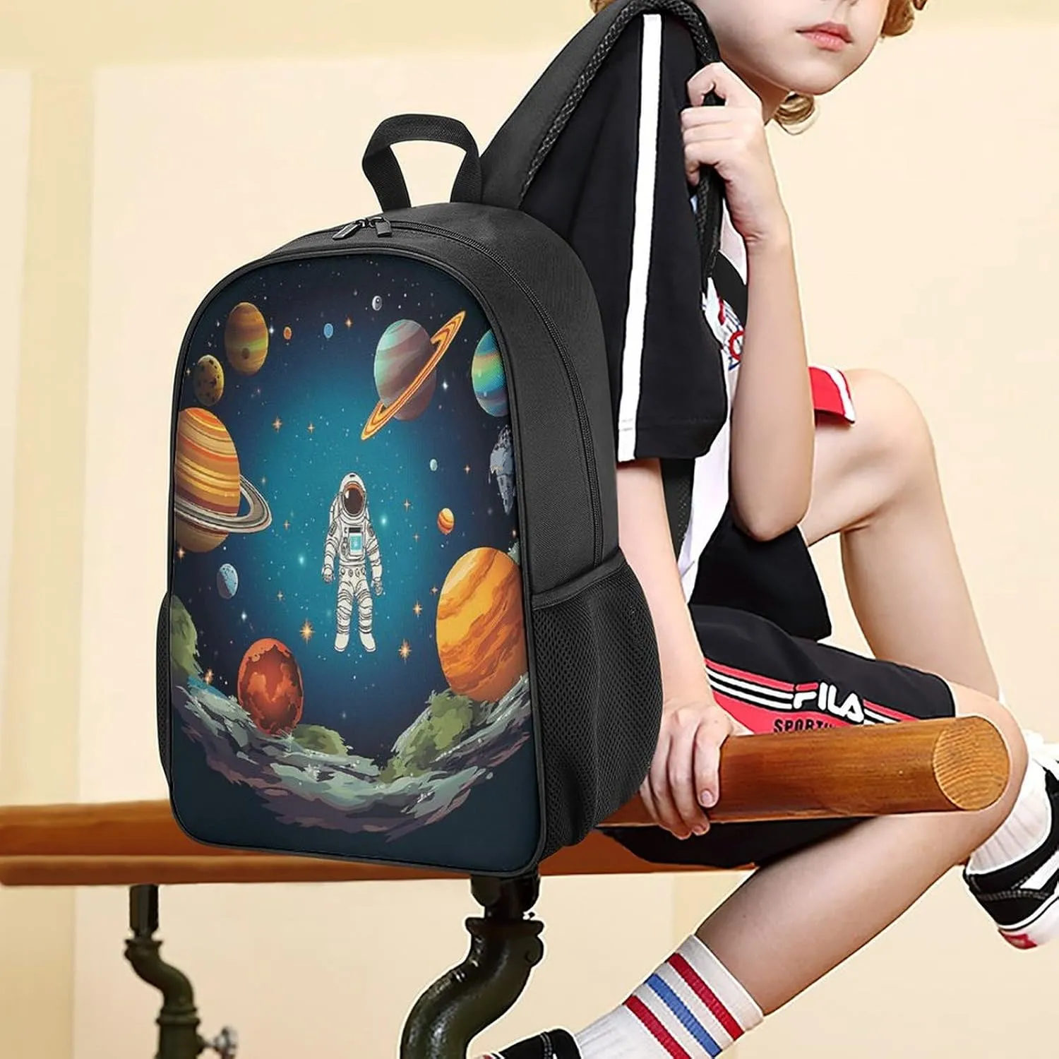Lightweight Backpacks Cute Travel Bag Durable Rocket Astronaut Printing Small Travel Backpack For Women & Men