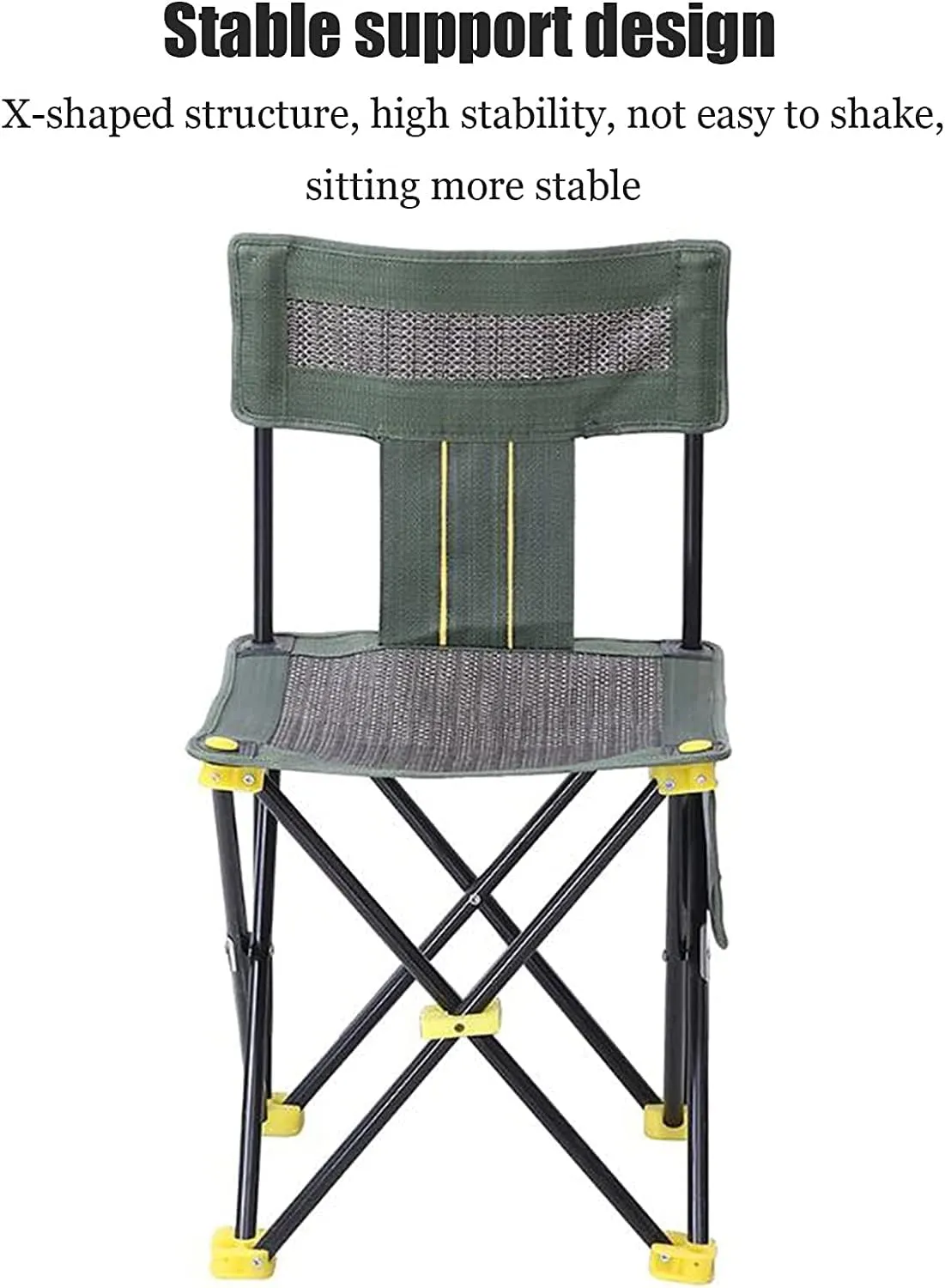 Lightweight Camping Chair Breathable Outdoor Mesh Chair Portable Beach Fishing Chair Folding Chair Stool with Side Pocket Portable Storage Outdoor Hiking (Size : 33 * 33cm)