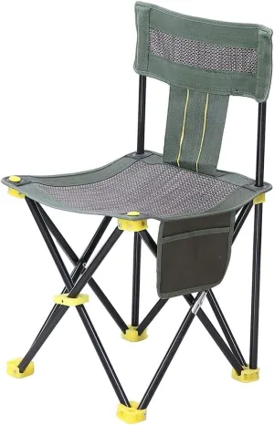 Lightweight Camping Chair Breathable Outdoor Mesh Chair Portable Beach Fishing Chair Folding Chair Stool with Side Pocket Portable Storage Outdoor Hiking (Size : 33 * 33cm)