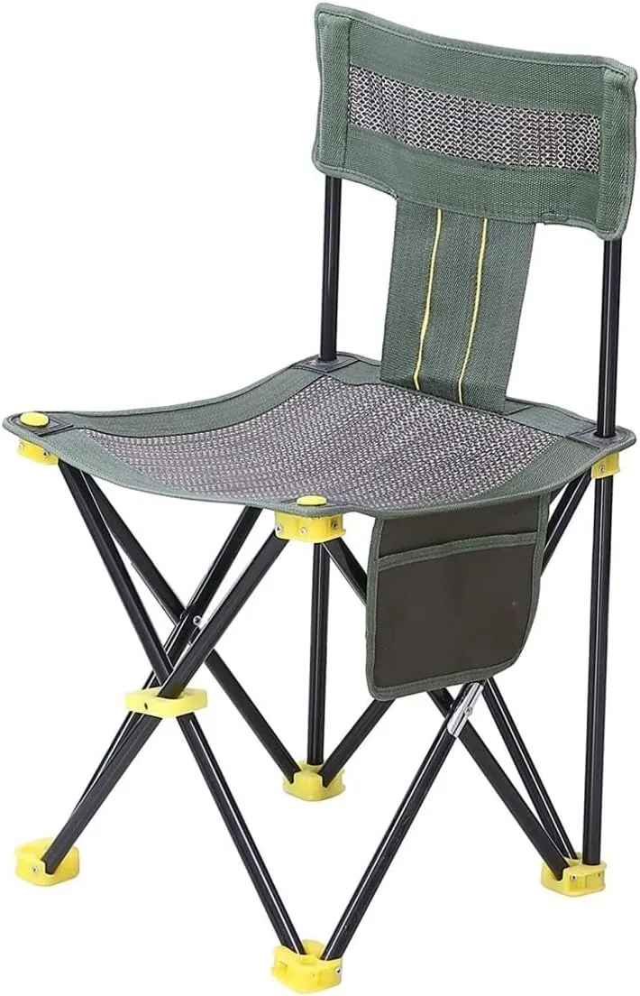 Lightweight Camping Chair Breathable Outdoor Mesh Chair Portable Beach Fishing Chair Folding Chair Stool with Side Pocket Portable Storage Outdoor Hiking (Size : 33 * 33cm)