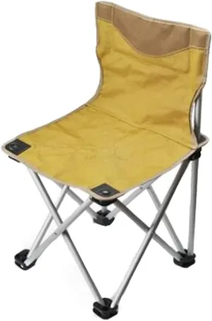 Lightweight Camping Chair Outdoor Portable Aluminum Alloy Folding Chair Backrest Ultralight Fishing Leisure Chair Beach Seat Stool Outdoor Camping Outdoor Hiking ( Color : Yellow , Size : 36*35.5*61cm