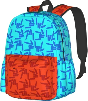Lightweight Hiking Daypacks Large-Capacity Backpack With Full Print, Adjustable Shoulder Straps, Black6