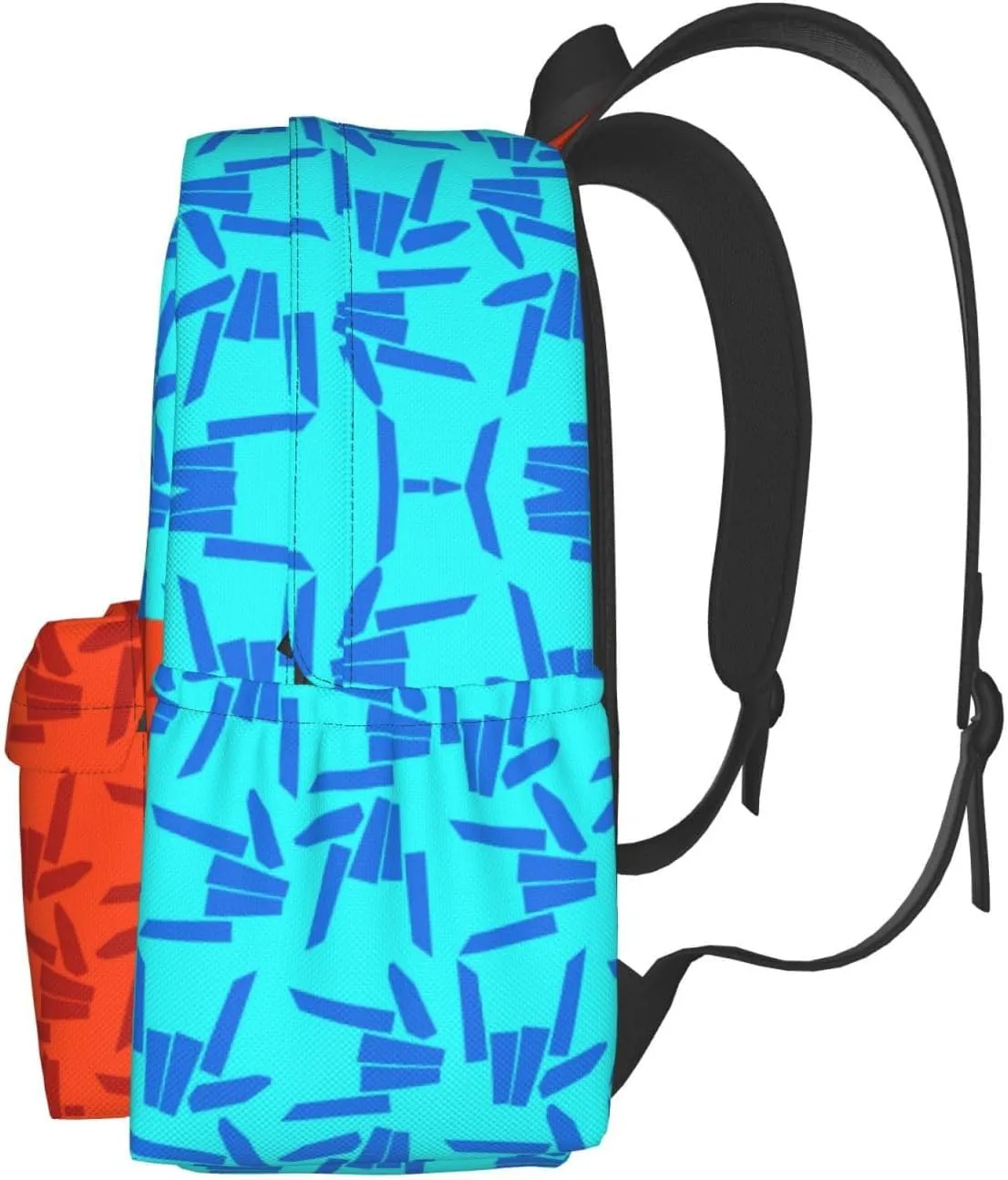 Lightweight Hiking Daypacks Large-Capacity Backpack With Full Print, Adjustable Shoulder Straps, Black6